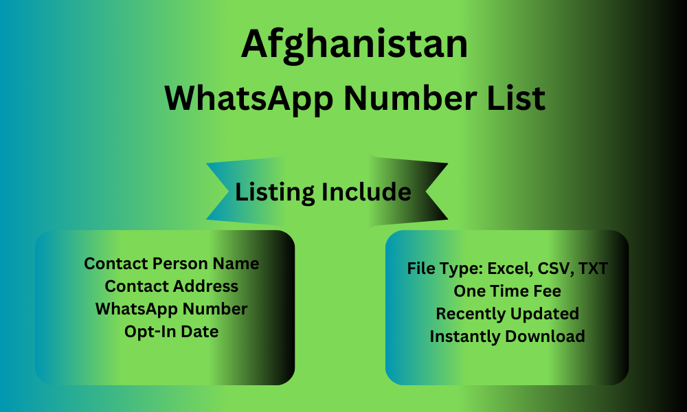 Afghanistan whatsapp number list