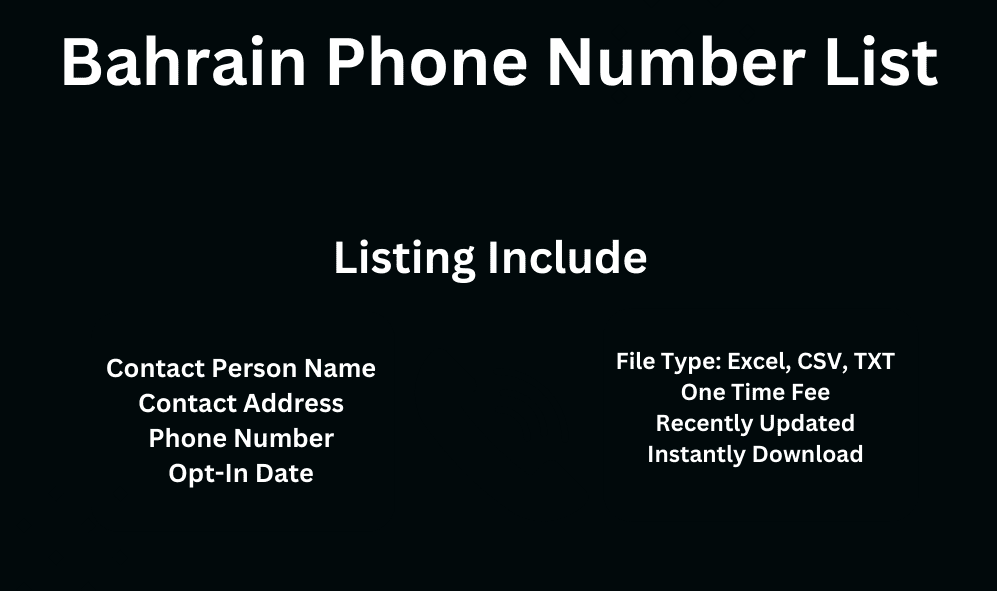 Bahrain phone number list