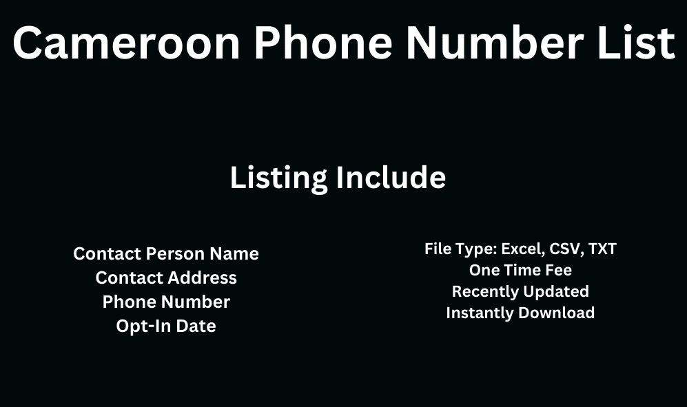 Cameroon phone number list