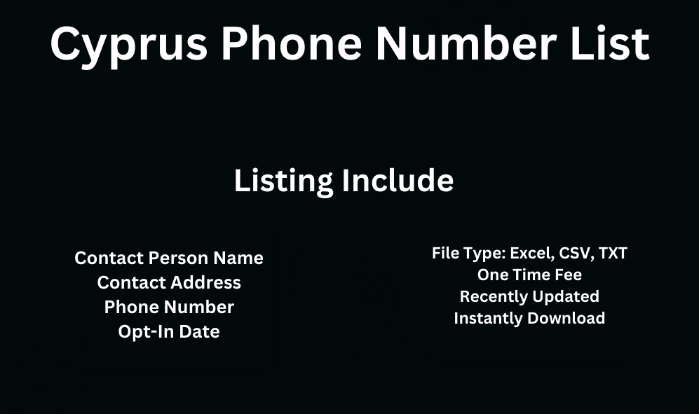 Cyprus phone number list