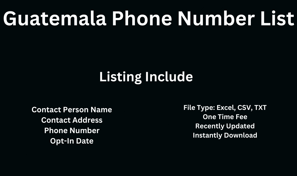 Guatemala phone number list