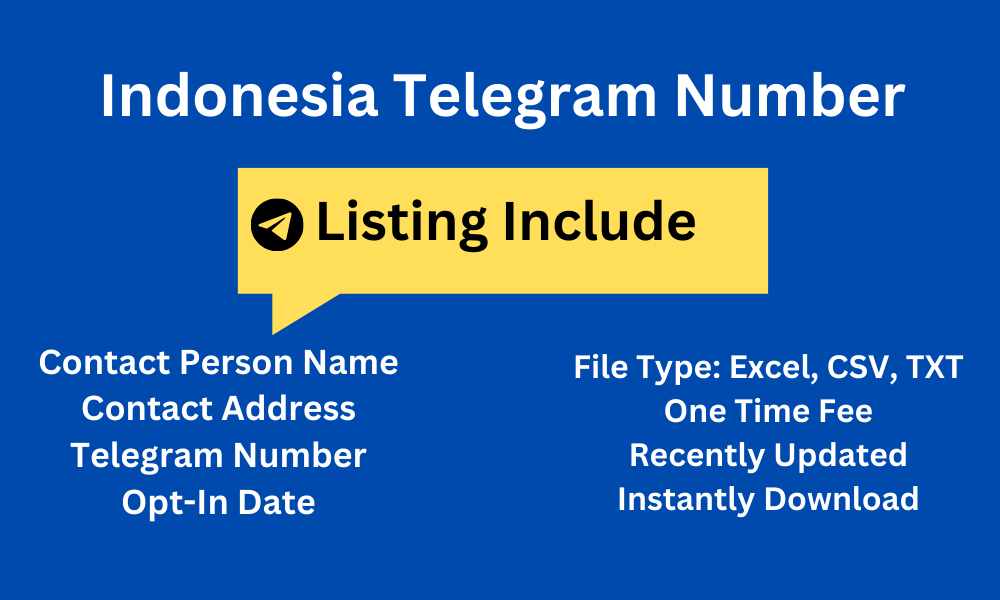 Indonesia telegram number