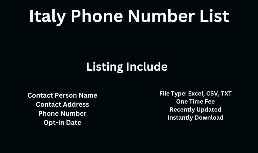 Italy phone number list