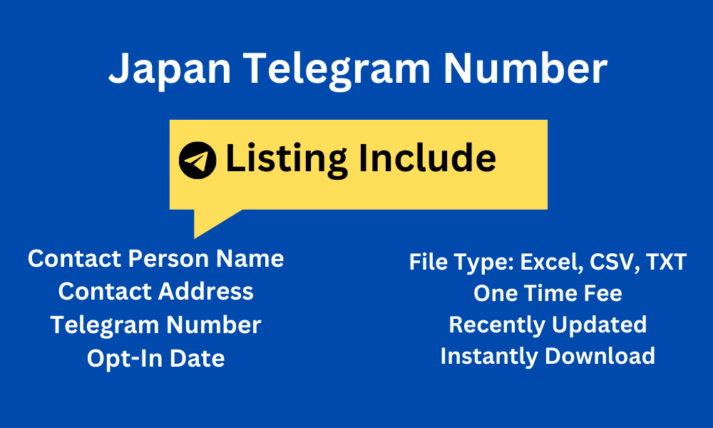 Japan telegram number
