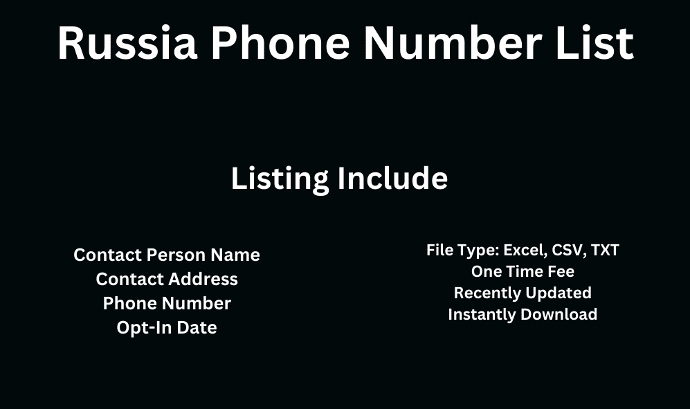Russia phone number list