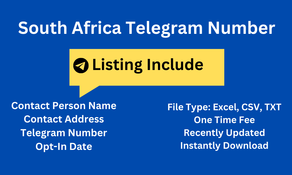 South Africa telegram number